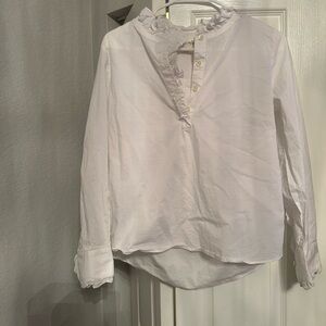 kate spade White Ruffle Blouse